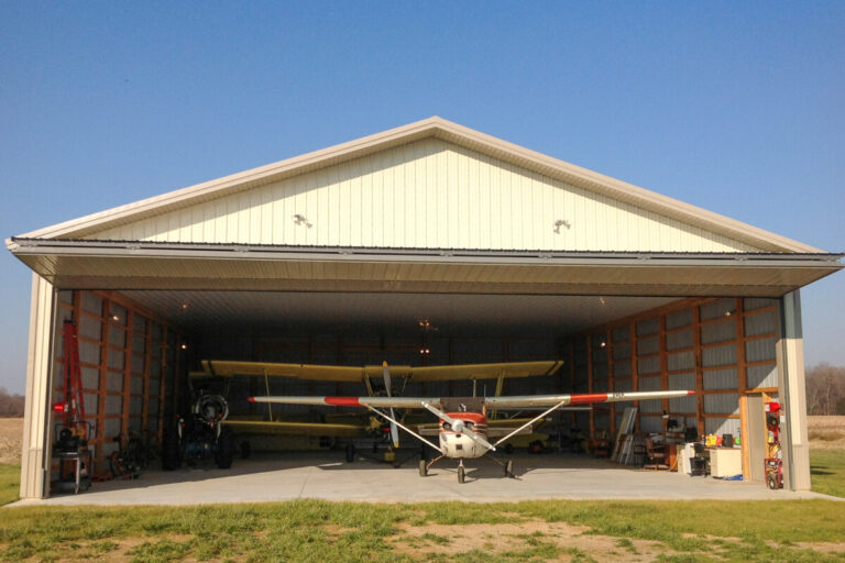 Airplane hanger built by Byler Builders