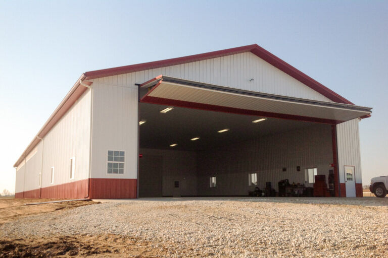Airplane hanger built by Byler Builders